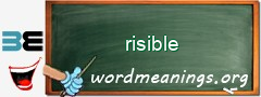 WordMeaning blackboard for risible